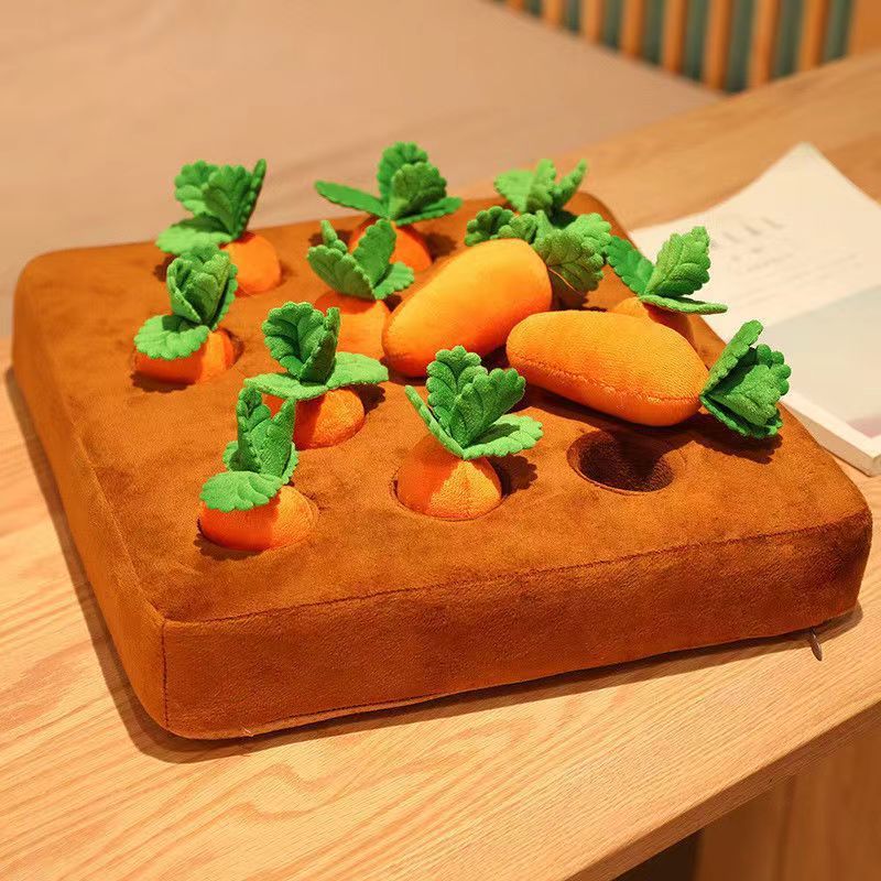 Pet Dog Toys Carrot Plush Toy Vegetable Chew Toy For Dogs Snuffle Mat For Dogs Cats Durable Chew Puppy Toy Dogs Accessories - Image 3
