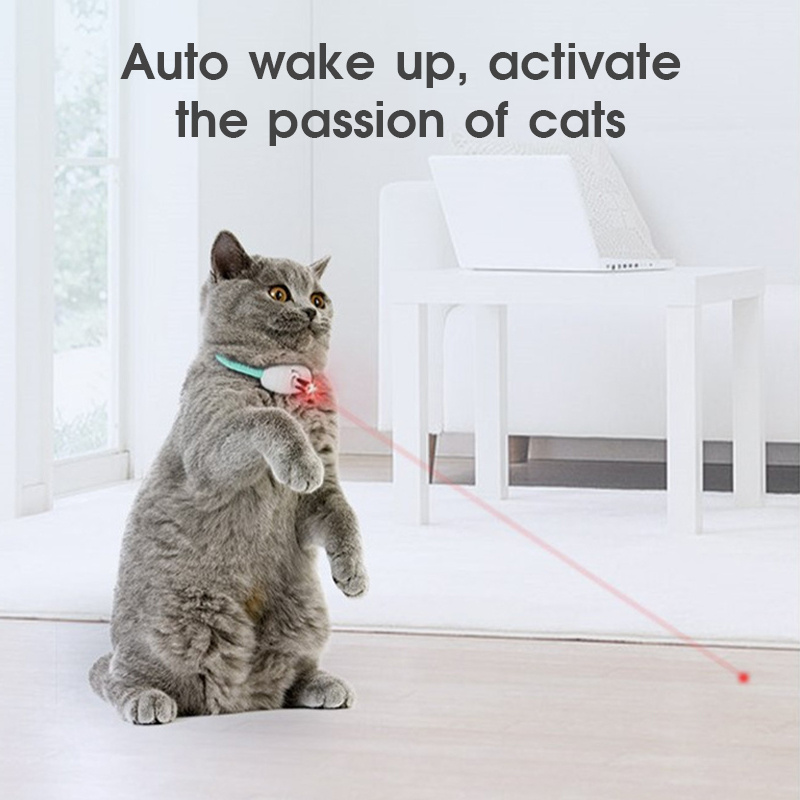 Automatic Cat Toy Smart Laser Teasing Cat Collar Electric USB Charging Kitten Amusing Toys Interactive Training Pet Items - Image 2