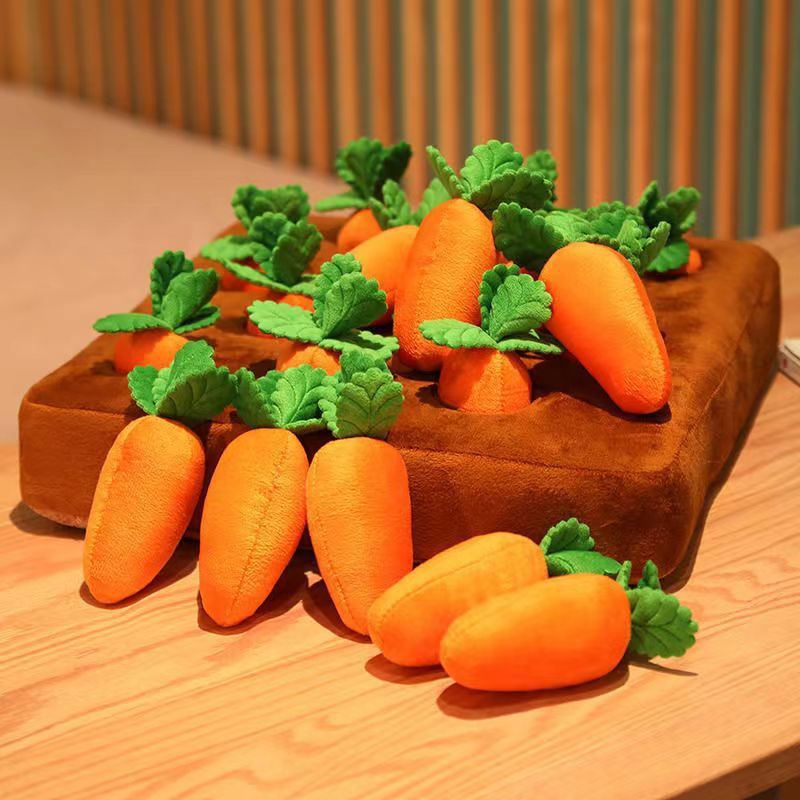 Pet Dog Toys Carrot Plush Toy Vegetable Chew Toy For Dogs Snuffle Mat For Dogs Cats Durable Chew Puppy Toy Dogs Accessories - Image 4